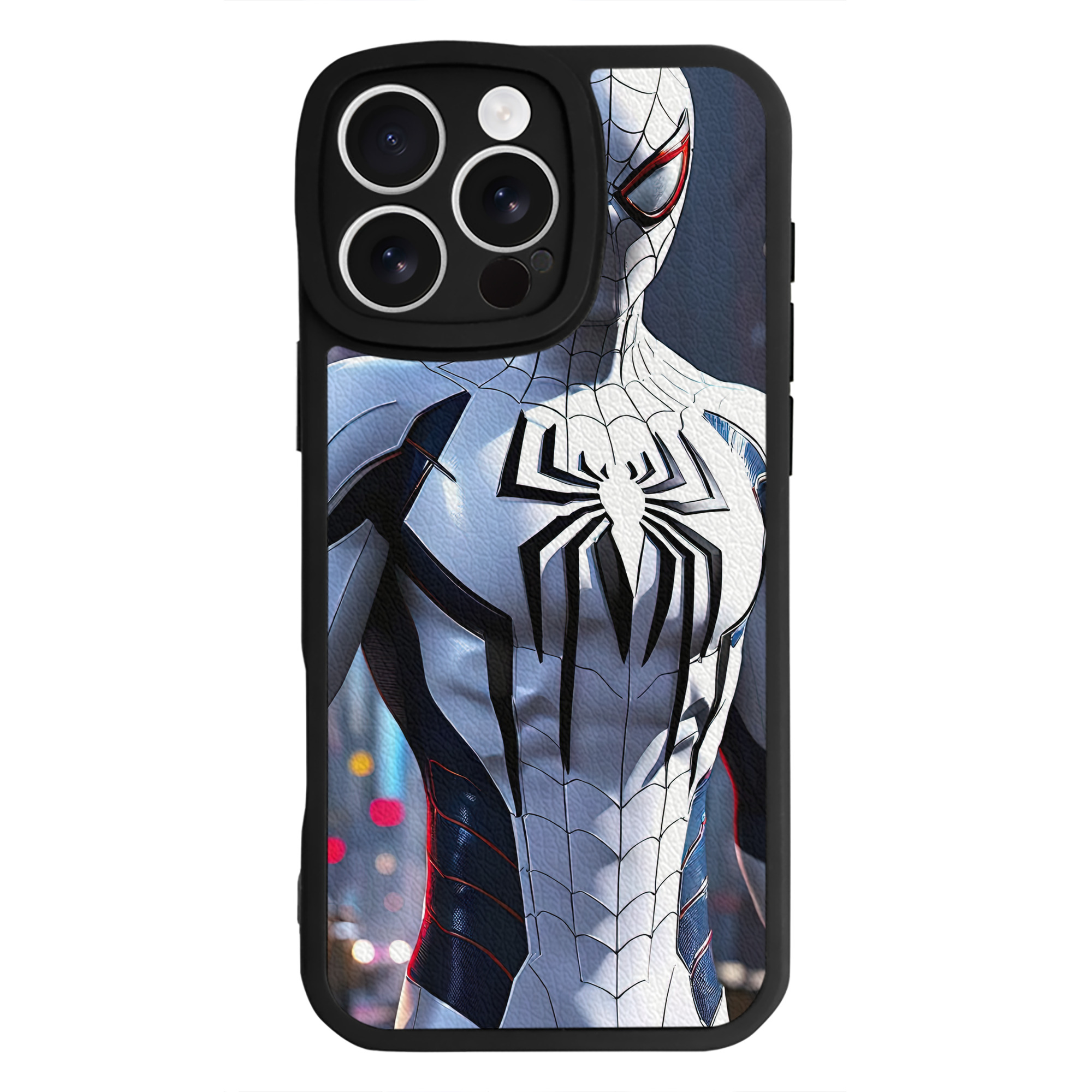 （画像用） Spider Man スパイダーマン 【iPhone 16シリーズ対応】シリコンスマホケース（レザー調） 材質：シリコン